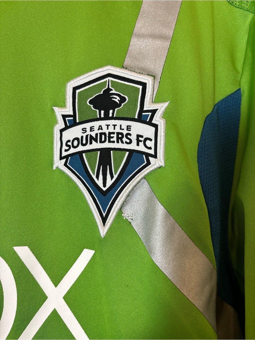adidas Green and Blue Seattle Sounders FC Home Jersey with Xbox Logo - Picture 7 of 8